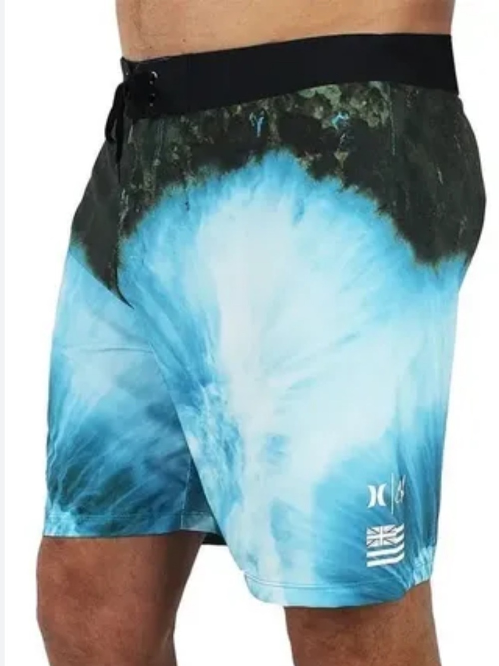 Hurley Phantom Clark Little Collab Boardshorts, Oceanic Pattern 31" EUC